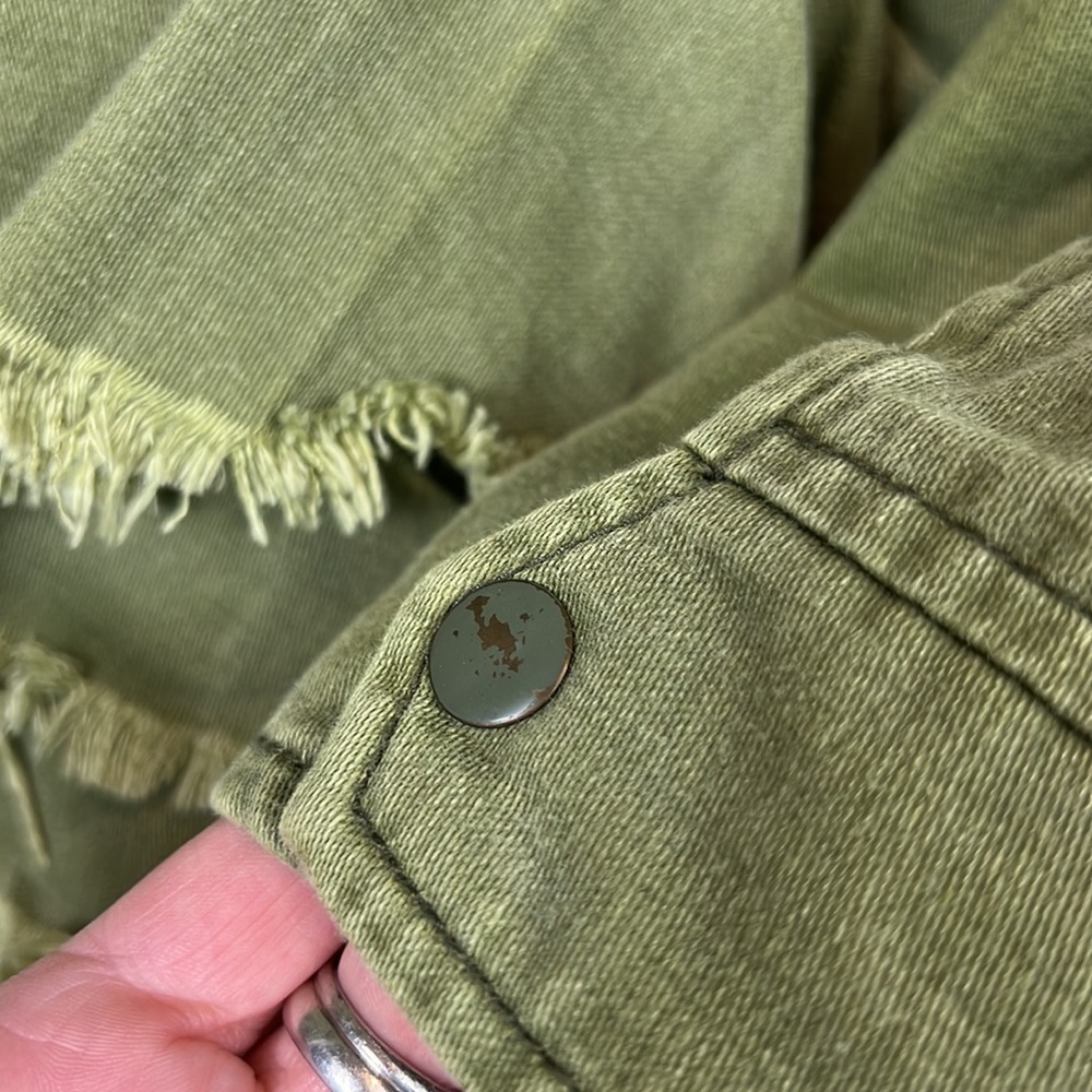 HEI HEI | ANTHROPOLOGIE Military Style Ruffled Trench Jacket XSP - Picture 7 of 12